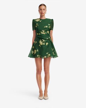 LEO LIN Elyse Short Sleeve Mini Dress - Green