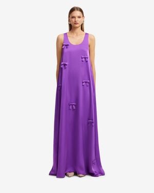 LEO LIN Charlene Bow Gown - Purple
