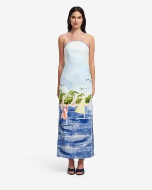 LEO LIN Ava Bustier Maxi Dress - Blue
