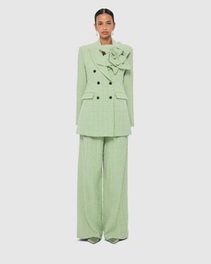 LEO LIN Jazlyn Tweed Blazer - Green