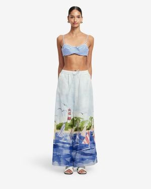 LEO LIN Julia Striped Bralette - White
