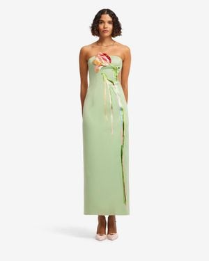 LEO LIN Marilyn Cutout Bustier Maxi Dress - Green