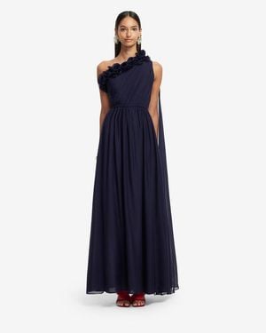 LEO LIN Jenni One Shoulder Maxi Dress - Blue