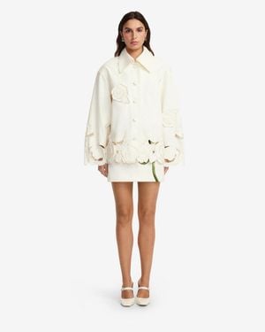 LEO LIN Jayna Appliqué Jacket - White