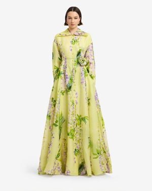 LEO LIN Josephine Silk Gown - Green