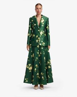 LEO LIN June Pleated Maxi Skirt - Green