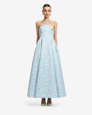 LEO LIN Nora Bustier Maxi Dress - Blue