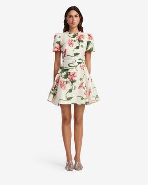 leo lin aurelie appliqu short sleeve mini dress LEO LIN Aurelie Appliqu Mini Dress