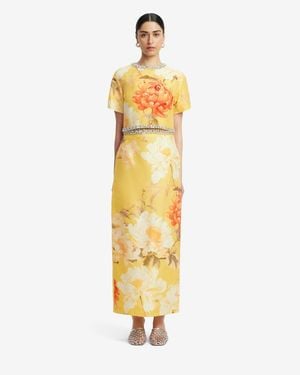 LEO LIN Indie Embellished Sleeve Top - Metallic