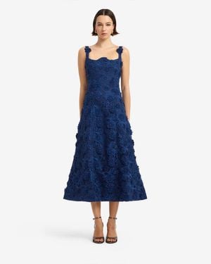 LEO LIN Odette Lace Midi Dress - Blue