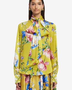 LEO LIN Freya Tie Neck Silk Blouse - Multicolor