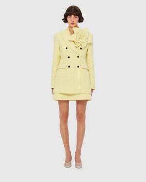 LEO LIN Jazlyn Tweed Blazer - Yellow
