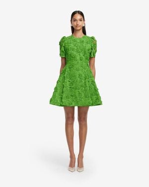 LEO LIN Elyse Lace Short Sleeve Mini Dress - Green