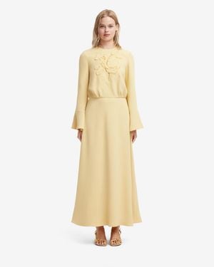 LEO LIN Kinsley Appliqué Maxi Dress - Metallic
