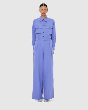 LEO LIN Elisha Wide Leg Pants - Blue