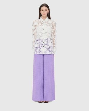 LEO LIN Sabrina Lace Shirt - Purple