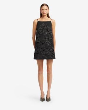 LEO LIN Leia Appliqué Mini Dress - Black
