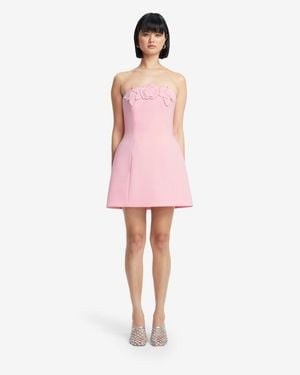 LEO LIN Roselle Appliqué Bustier Mini Dress - Pink