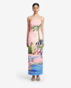 LEO LIN Ava Bustier Maxi Dress - Blue