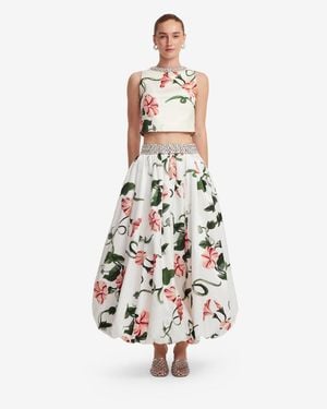 LEO LIN Iris Embellished Top - White