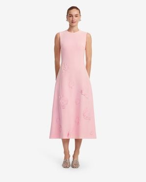 LEO LIN Cleo Appliqué Sleeveless Midi Dress - Pink