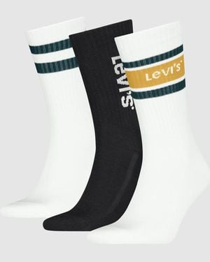 Levi's Regular Cut Socks 3 Pack - Negro