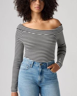 Levi's Clara Off Shoulder Long Sleeve Top - Azul