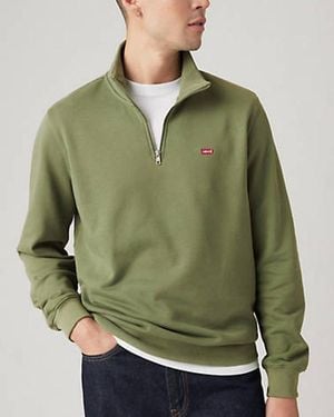 Levi's Original Housemark Quarter Zip Pullover - Green