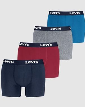 Levi's Repeat Logo Boxer Brief 4 Pack - Blau