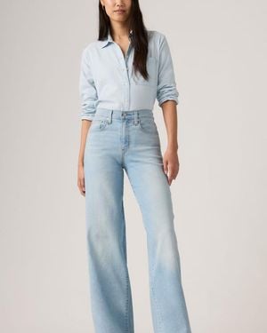 Levi's 728 High Rise Wide Leg Jeans - Blue