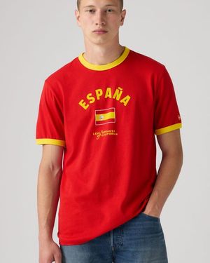 Levi's Camiseta Ringer De España - Rojo