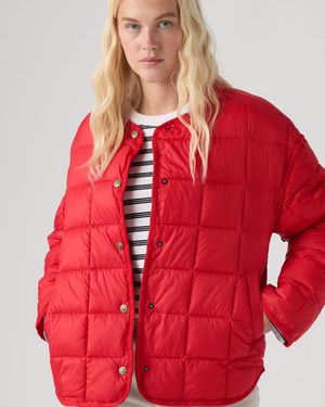 Levi's Poppy Quilted Puffer Jacket - Rojo