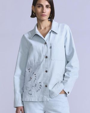 Levi's Embroidered Bandit Trucker - Blu