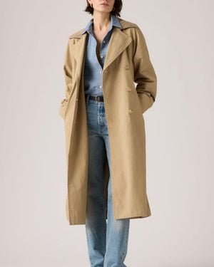 Levi's Bree Classic Long Trench Coat - Natural