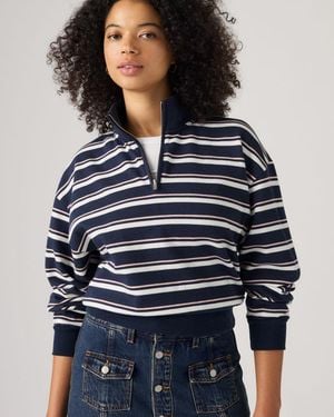Levi's Everyday Quarter Zip Sweatshirt - Blue