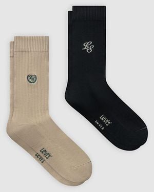 Levi's Regular Cut Socks 2 Pack - Black