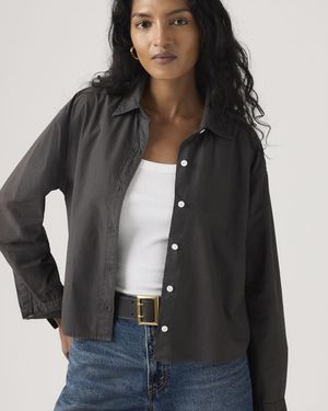Levi's Camisa Cropped Harlie - Gris