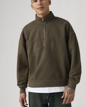 Levi's Boxy Quarter Zip Sweatshirt - Green