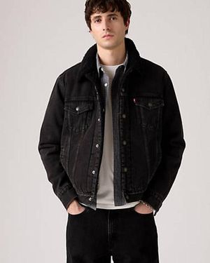 Levi's Type 3 Sherpa Truckerjack - Zwart