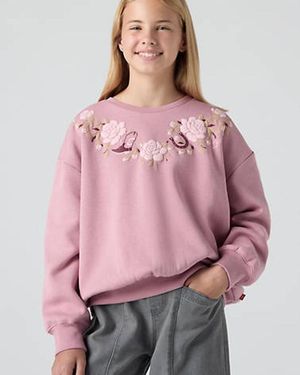 Levi's Felpa A Girocollo Con Motivo Rosa Sul Davanti Per Adolescenti