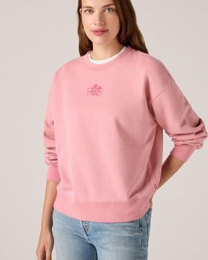 Levi's Sudadera Everyday De Cuello Redondo Con Gráfico - Rosa