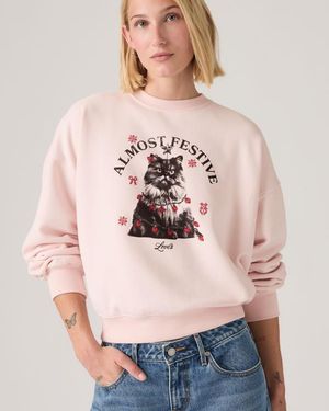 Levi's Sudadera Vintage De Corte Cuadrado Con Gráfico - Neutro