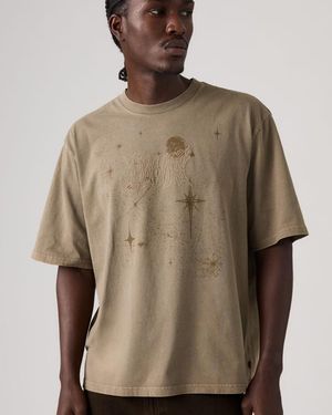 Levi's T Shirt Met Halflange Mouwen - Naturel