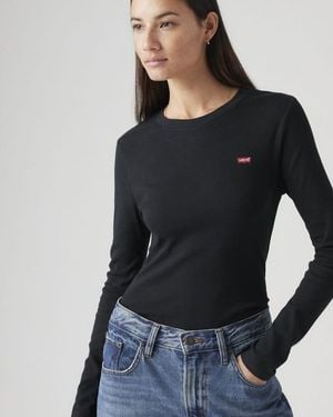 Levi's Essential Housemark Long Sleeve Tee - Blue