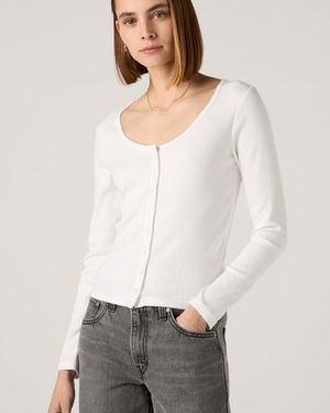 Levi's Austen Button Up Long Sleeve Top - Bianco