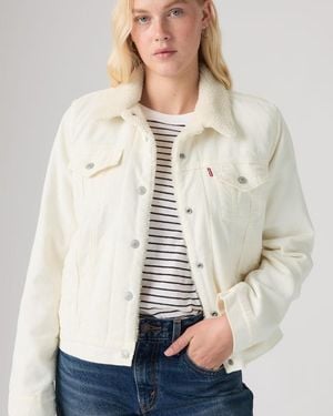 Levi's Original Sherpa Corduroy Trucker Jacket - Natural