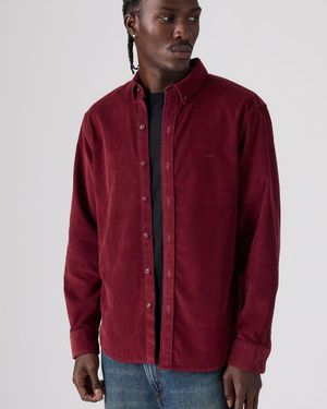 Levi's Camisa Authentic De Pana Con Botones - Rojo