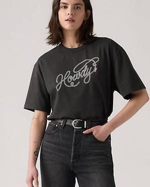 Levi's T Shirt Tabor Con Stampa - Nero
