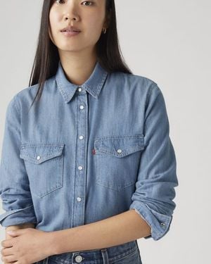 Levi's Iconic Western Linen+ Denim Shirt - Blue
