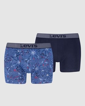 Levi's Hatch Flower Boxer Brief 2 Pack - Azul